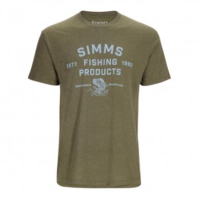 Stacked Logo Bass T-Shirt Simms 2024 3