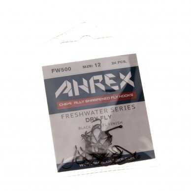 Kabliukai Ahrex FW500 Dry Fly traditonal Barbed 24nt. 2024 2