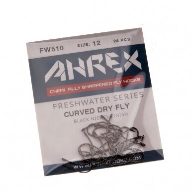 Ahrex Крючки FW510 Dry curved Barbed 24 штуки 2024 2