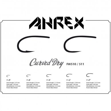 Ahrex Крючки FW510 Dry curved Barbed 24 штуки 2024 1