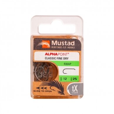 Hooks Heritage R30 Dry Fly Mustad 25pcs. 1