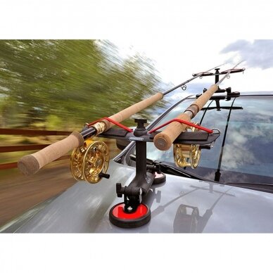 Meškerykočių laikiklis ant mašinos ar katerio SUMO Suction Mount Rod Carrier