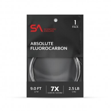 Valas Absolute Salmon fluorocarbon leader pavadėl.3,6m USA