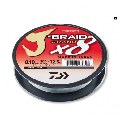 Valas pintas Daiwa J-braid Grand X8 made in Japan 1