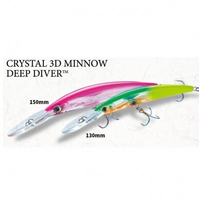 Воблер Yo-Zuri CRYSTAL® 3D minnow deep diver F1153 2